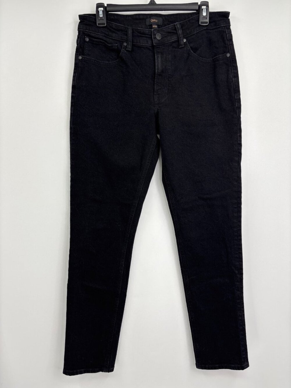 Quince Mens Warren Stretch Slim Straight Leg Jean Black 32X32